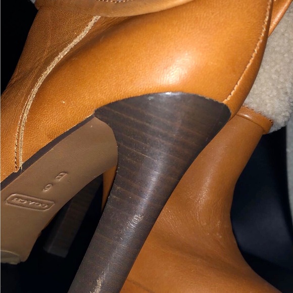 Great condition leather and wool Coach booties. Only worn 2 times - Picture 5 of 5